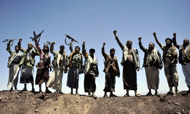Houthi militants - press photo