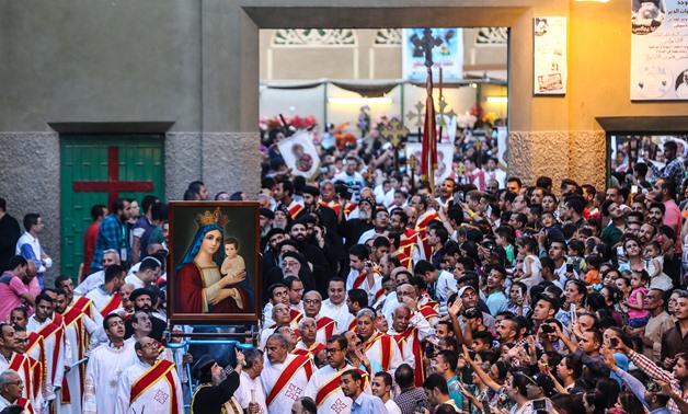 photos of Copts celebration of the Birth of Virgin Mary 