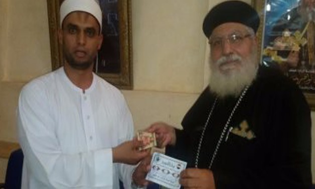 priest Younis Boutros with Sheikh Taha Ziad