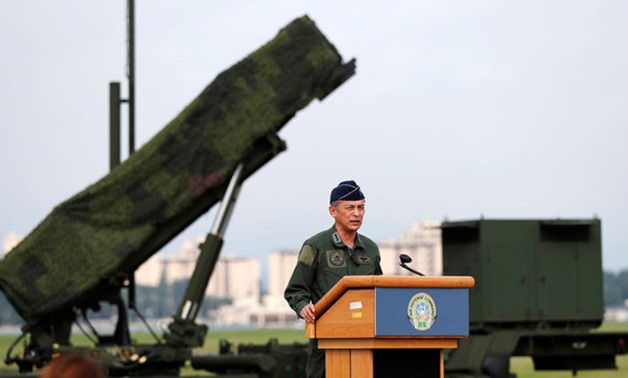 JASDF, Air Defense Command, Commander Maehara speaks during a drill to mobilise their PAC-3 missile unit in response to recent missile launch by North Korea, at U.S. Air Force Yokota - REUTERS