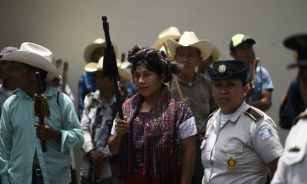 AFP | Representatives of different indigenous peoples demonstrate in support of the head of the International Commission Against Impunity in Guatemala (CICIG), Ivan Velasquez