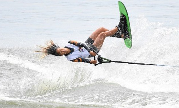 AFP/File / by Sam Reeves | Malaysia's Aaliyah Yoong Hanifah competes in the ladies' open waterski tricks event at the 29th Southeast Asian Games (SEA Games) in Putra Jaya, on August 26, 2017