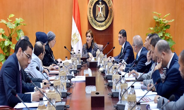 Minister of Investment Sahar Nasr during her meeting with GAFI board of directors Thursday- Press Photo