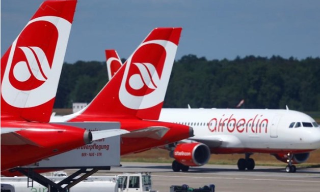  German carrier Air Berlin aircrafts are pictured at Tegel airport in Berlin, Germany