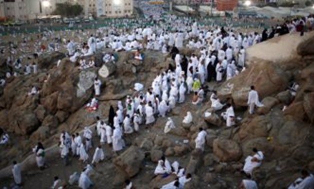 pilgrims perform the major pillar of pilgrimage of standing at Arafa - File Photo 