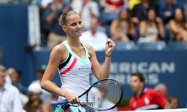 Karolina Pliskova of Czech Republic celebrates after match point against Nicole Gibbs of the United States on day four of the U.S. Open tennis tournament at USTA Billie Jean King National Tennis Center - REUTERS