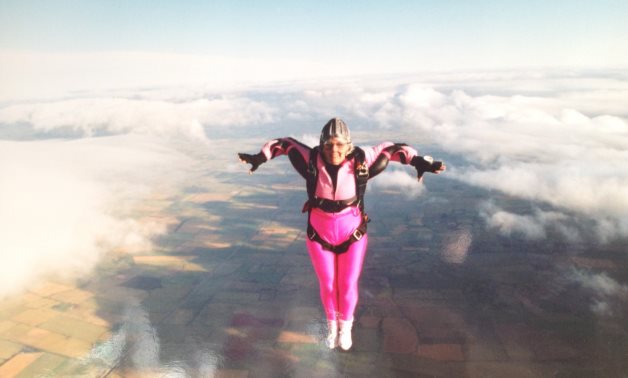 DILYS PRICE OBE - Oldest Female Skydiver - Photo Source: Dilys's account on Instagram