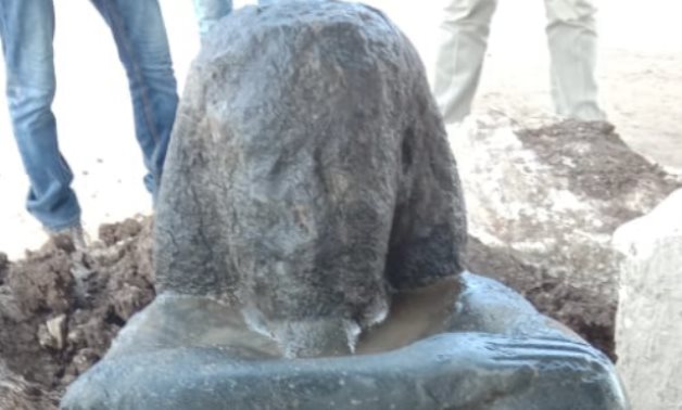 The discovered statue – Egypt’s Min. of Tourism & Antiquities