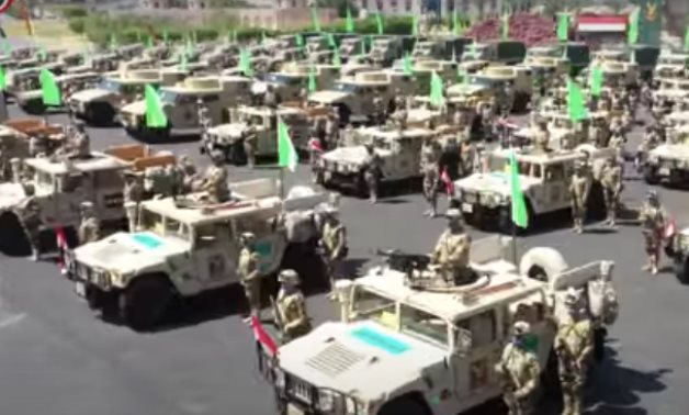 Egyptian Armed forces securing Senate elections in the country 