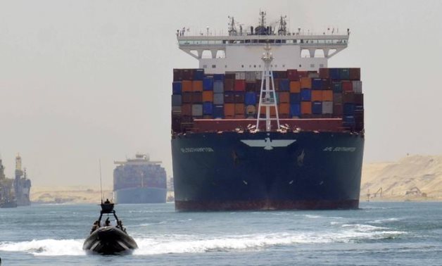A cargo ship is seen crossing through the New Suez Canal, Ismailia, Egypt, file. REUTERS/Stringer/File Photo