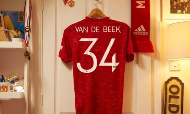 Man Utd new signing Van de Beek, Courtesy of ADIDAS UK Twitter