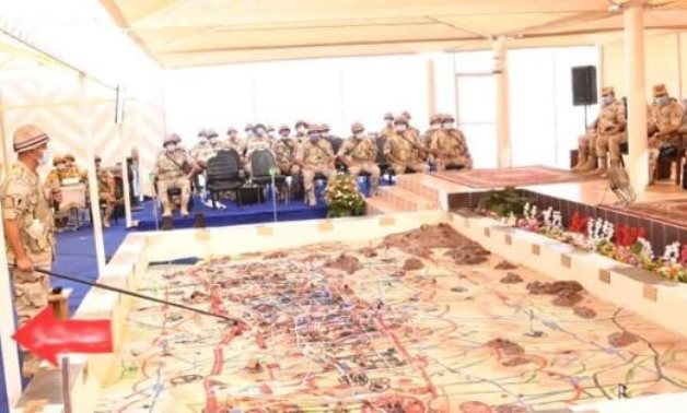 Part of the main stage of Fath-41 two-level external command centers project on September 14, 2020. Official Facebook page of Egyptian Armed Forces spox