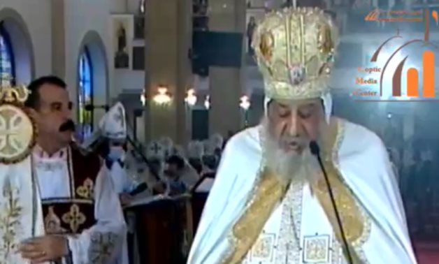 Pope Tawadros II, the pope of Alexandria and patriarch of the See of St. Mark. inaugurated Virgin Mary Cathedral in Bashayer El Khair 3 in Qabari district in Alexandria on Thursday- Youm7