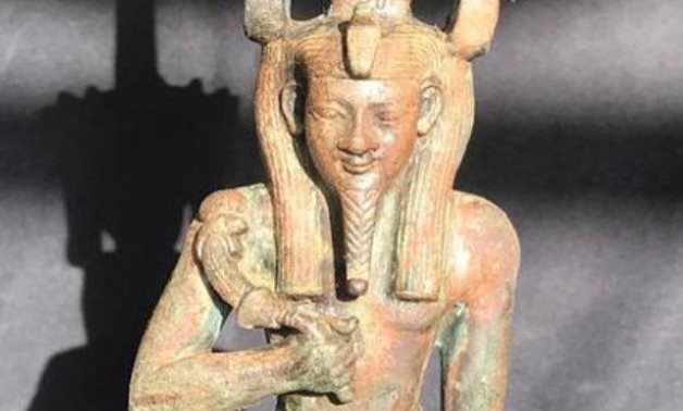 FILE - Statue of Nefertum