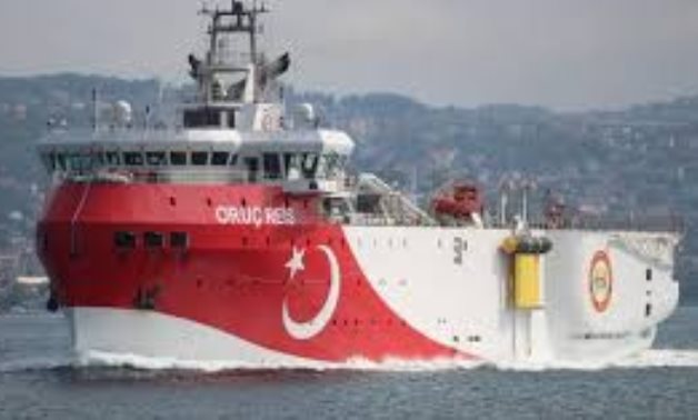 FILE PHOTO: Turkish seismic research vessel Oruc Reis sails in the Bosphorus in Istanbul, Turkey, October 3, 2018. Picture taken October 3, 2018. REUTERS/Yoruk Isik/File Photo