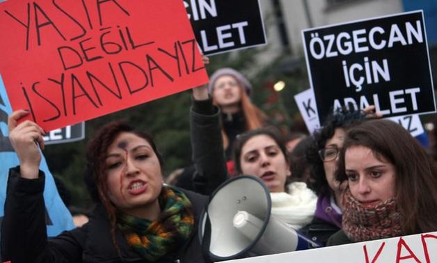 Protests were held after the violent murder of Ozgecan Aslan across Turkey earlier in 2015