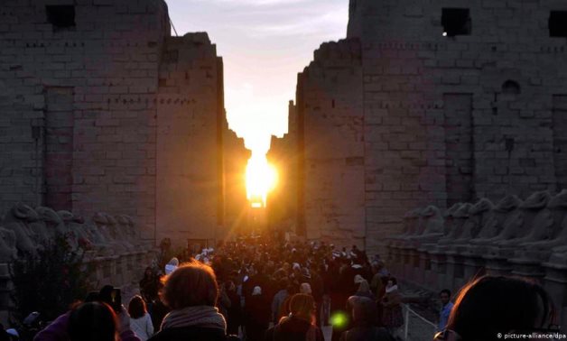 Solar Alignment Phenomenon in Karnak Temple - Social media