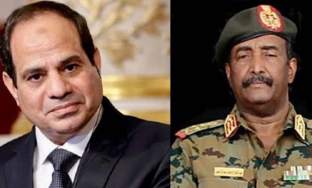 Egyptian President, Abdel Fattah El Sisi (L) and Chief of Sudan’s Sovereign Council Abdel Fattah Al Burhan (R)
