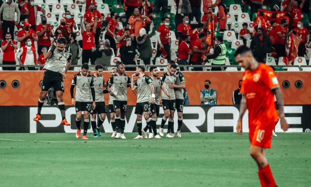 File- El Shahat celebrates the winning goal, courtesy of Al Ahly twitter 