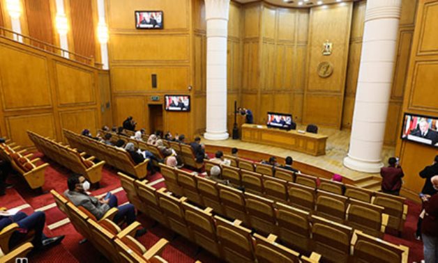 Speeches made via video conference to prepare for meeting of African Constitutional Courts - press photo