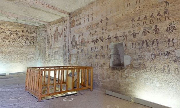 Inside the Tomb of Kheti in Beni Hassan, Minya - Screenshot from virtual tour