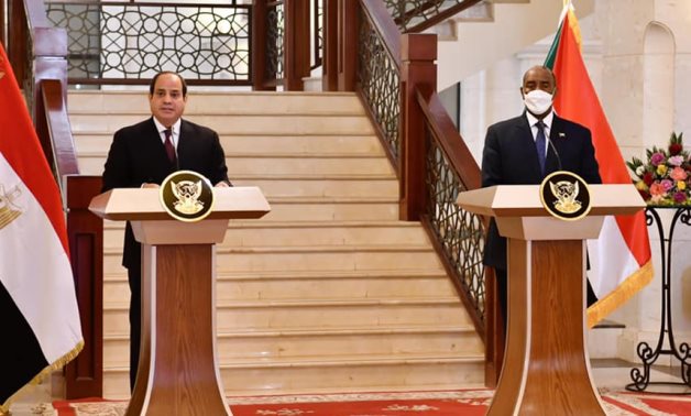 Egypt’s President Abdel Fattah El-Sisi holds a press conference with head of Sudan's Transitional Military Council Abdel Fattah Al-Burhan, Khartoum, March 6 – Presidency