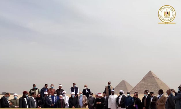 During the visit to the Great Giza Pyramids - Min of Tourism & Antiquities