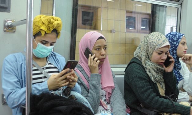 A number of Egyptian women the Cairo Metro, March 10, 2020 - Rania Goma/Reuters