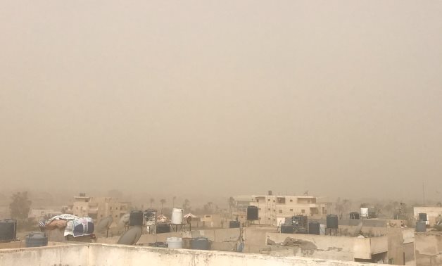 Sinai skies blanketed with dust after sand storm 