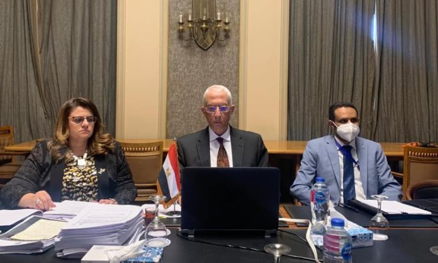 Deputy Foreign Minister for African affairs Hamdi Sanad Loza participates in the APRM on Thursday – Egyptian Foreign Ministry