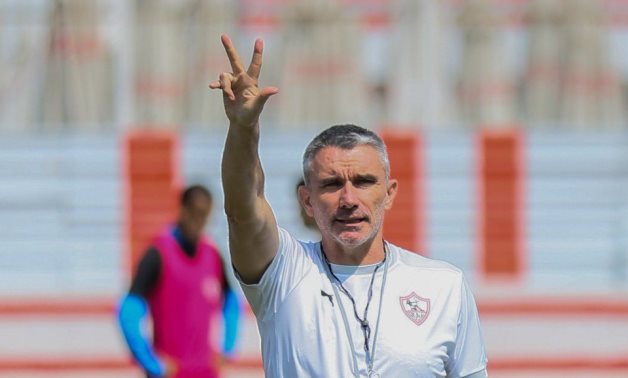 File- Zamalek head coach Patrice Carteron