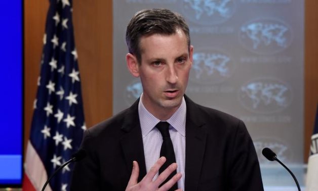 U.S. State Department spokesman Ned Price speaks during a news briefing at the department in Washington, U.S., February 9, 2021 - Reuters