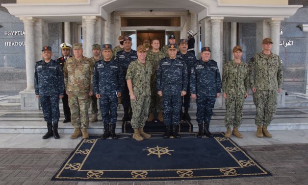 Commander of the U.S. Naval Forces Central Command Samuel Paparo's visit to Command of the Egyptian Navy headquartered in in Ras Al Tin Naval Base in Alexandria on April 13, 2021. Press Photo 