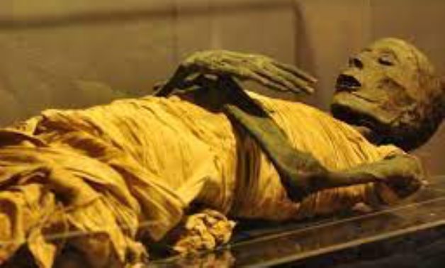 FILE - Egyptian mummy