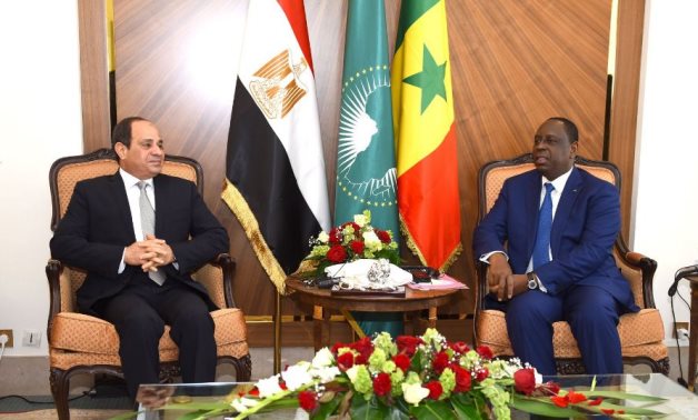 President Abdel Fattah el-Sisi and Senegalese President Macky Sall in a 2019 meeting - Press photo