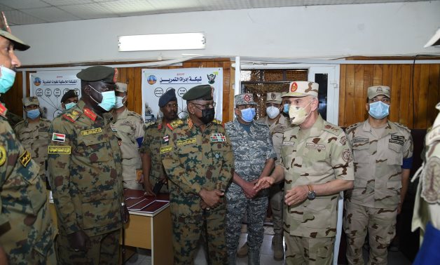 Egypt’s Armed Forces Chief of Staff Mohamed Farid and his Sudanese counterpart, Muhammad Othman Al-Hussein, attend the closing activities of the joint military exercise “Homat Al-Nile” - Military spox