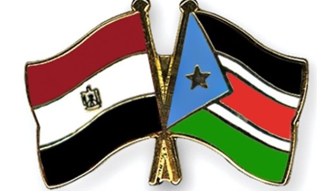 Flags of Egypt and South Sudan - SIS