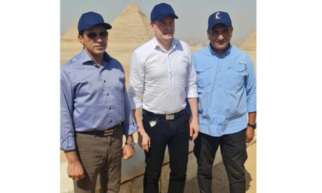 Egypt's Minister of Youth & Sports Ashraf Sobhy [L] accompanying President of the World Anti-Doping Agency (WADA) Witold Bańka [R] - Min. of Tourism & Antiquities