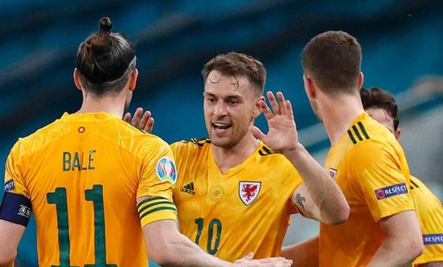  Ramsey celebrates after scoring the opening goal in their Euro 2020 Group A win against Turkey in Baku on Wednesday, June 16. AFP