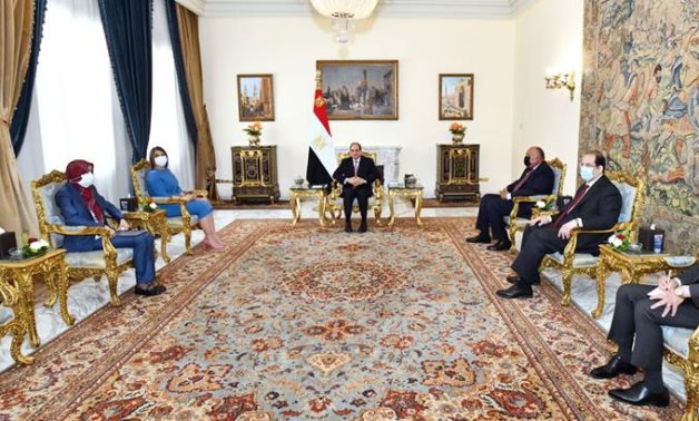 President Abdel Fattah El-Sisi on Sunday receives Libya’s Foreign Minister Najla El-Mangoush in Cairo – Presidency