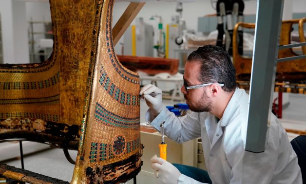 Egypt's Grand Museum is equipped with unique restoration labs that consist of highly professional and skilled restorers - ET