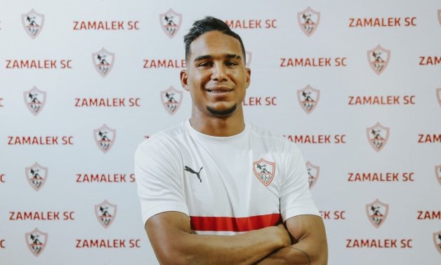 Seifeddine Jaziri after signing his new contract, courtesy of Zamalek Twitter account
