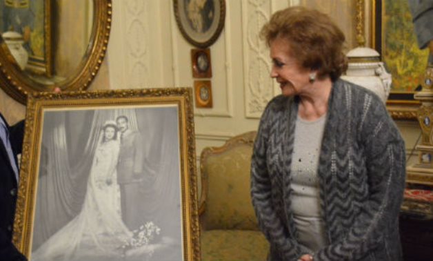 FILE – Late First Lady Jihane El Sadat celebrating her 70th marriage anniversary in 2019