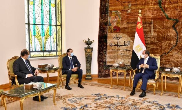 Egypt’s President Abdel Fattah El-Sisi meets with Lebanese Prime Minister-designate Saad Al-Hariri in Cairo - Presidency 