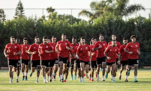 File- Al Ahly's first training session in Casablanca, courtesy of Al Ahly official website