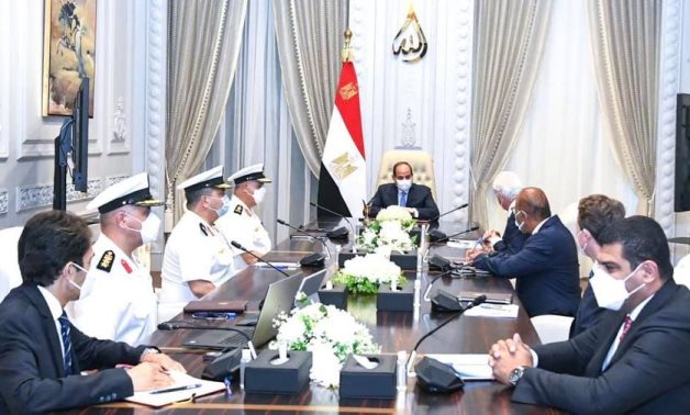 President Abdel Fatah al-Sisi in a meeting with Peter Lurssen in Egypt on July 22, 2021. Press Photo 