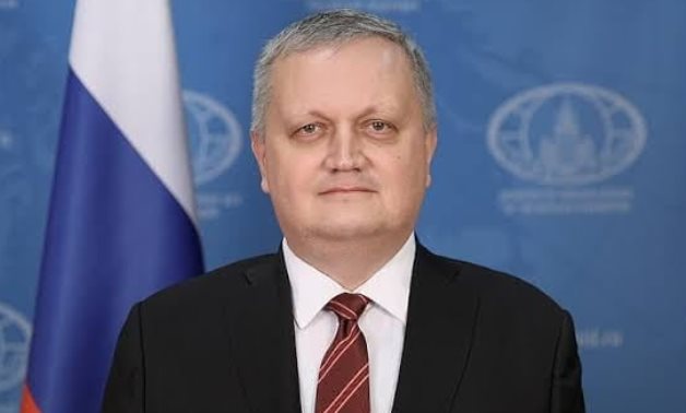 FILE - Russian Ambassador in Cairo Georgiy Borisenko