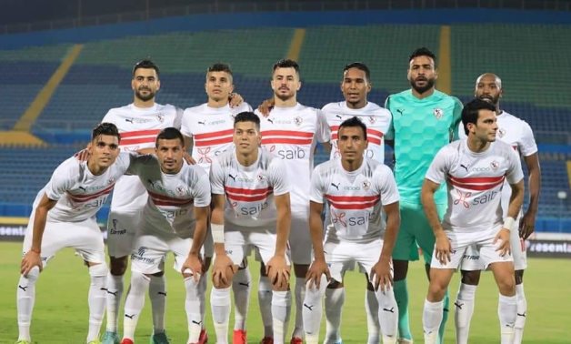 Zamalek players before the game, courtesy of Zamalek Twitter account