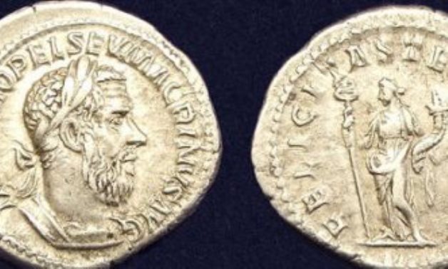 The ancient Roman coin - ET
