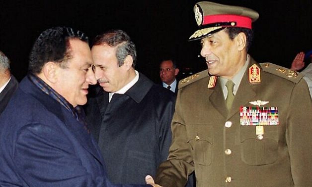 Field Marshal Mohammad Hussein Tantawi [R] with Egypt's former President Hosni Mubarak [L] - Press photo